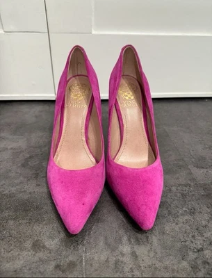 Vince Camuto Magenta Suede Heels - Image 1 of 4