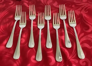 Wallace 18/10 stainless Baguette lot of 8 salad forks 7 1/8" MINT - Picture 1 of 4