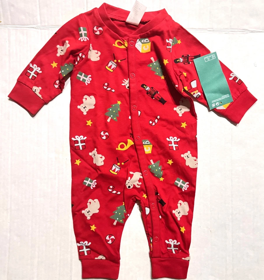 Mono H&M Rojo JUGUETES NAVIDAD Motivo Talla 0-3 Meses Foto 1 de 1