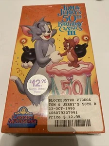 Tom and Jerry's 50th Birthday Classics III 3 VHS Tape 1990 Classic Kids Cartoon - Picture 1 of 8