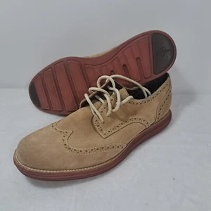Scarpe eleganti Cole Haan LunarGrand Oxford a coda di rondine da uomo 9M marrone/rosso scamosciato C10228 - Foto 1 di 13