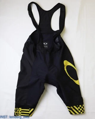 Culotte con tirantes de ciclismo Oakley Colorblock negro/amarillo talla S #0131 Foto 1 de 4