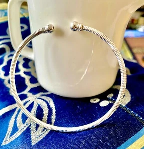 Precioso Brazalete Abierto Plata Esterlina 925 *Plt Reflector Patrón Plt Mujer Reino Unido - Imagen 1 de 12