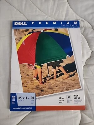 Papel Fotográfico DELL Premium Alto Brillo Libre de Ácido 29 Hojas 8.5"x11" 94 Brillante 8 mil Foto 1 de 3