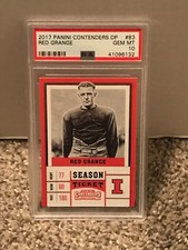 2017 Panini Contenders DP Draft Picks #83 RED GRANGE - PSA 10 Gem  ILLINOIS pop2