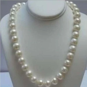 Collar de perlas Akoya blanco natural de 9-10 mm 14-36 pulgadas cierre 14 k - Imagen 1 de 17