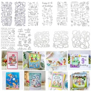 Mermaid Animal Words Metal Cutting Dies Clear Stamps Album Card Diy Scrapbooking - Picture 1 of 28