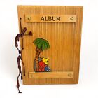 Vintage 1940s Mexicana Photo Album Stained Wood & Wooden Siesta Cutout