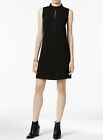 BAR III Women's Black Crepe Mock Sleeveless Dress Size S Retail $79