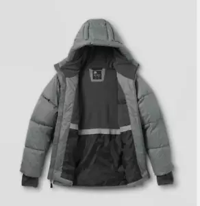 All In Motion - kurze gefütterte Jungenjacke Größe Medium in Grau UVP 40 $ - Bild 1 von 8