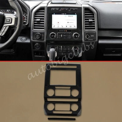 Cubierta de pantalla de navegación de fibra de carbono para Ford F-150 F150 Raptor 2017-2020 Foto 1 de 4