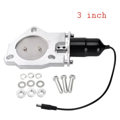 3" Electric Exhaust Control Motor Butterfly Valve Kit w/Screws Stainless Steel - Image 1 of 4