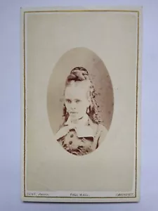 Sandhurst Australia CDV Beautiful Young Lady Portrait Hair Ringlets by Bent - Picture 1 of 2