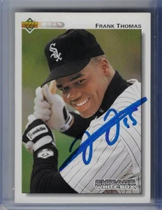 Frank Thomas 1992 Upper Deck #166 Autographed Card - Picture 1 of 6