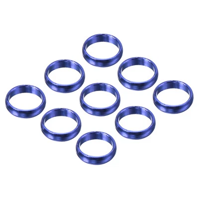 UXCELL Anillos de eje de dardo, accesorios de junta tórica de dardo de aluminio - paquete de 9 (azul)