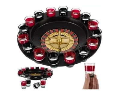 Roulette trinkspiel Trinkroulette Glücksspiel 16 Gläser 29 cm 5 Spieler 23463 - Bild 1 von 4