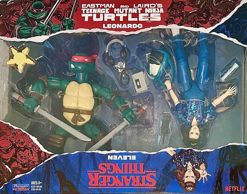ELEVEN & LEONARDO Tortugas Ninja Adolescentes Mutantes NUEVO TMNT Stranger Things 2 Paquete 11 Foto 1 de 1