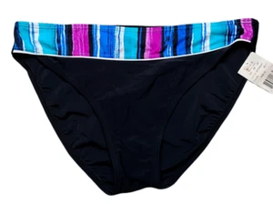 Traje de baño Sonoma para mujer pantalones de bikini talla 16 negro banda multicolor SIN PARTE SUPERIOR - Imagen 1 de 2