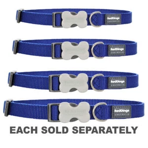 New High Quality Red Dingo Classic Bucklebone Dog Collar in Dark Blue Color - Imagen 1 de 7