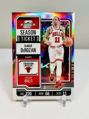 2023-24 Panini Contenders Optic DeMar DeRozan Season Ticket Silver - Image 1 of 3