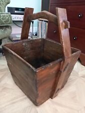 Antique Chinese Elm Water / Rice Bucket