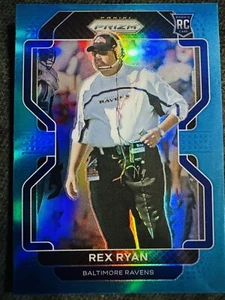 Rex Ryan 2021 Panini Prizm Football Light Blue Prizm Rookie Card Rc #289 RAVENS - Bild 1 von 2