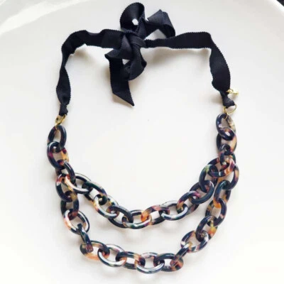 Nuevo Collar de Resina Jcrew Ajustable Regalo Moda Mujeres Fiesta Show Joyería Foto 1 de 4