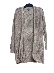 Love x Design Rainbow Multicolored Open Knit Long Cardigan Womens Small NEW - Picture 1 of 7