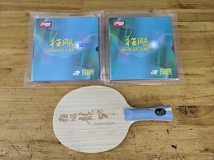 Vormontierter Tischtennisschläger DHS lang 5x blauer Schwamm H3 Neo National - Bild 1 von 6