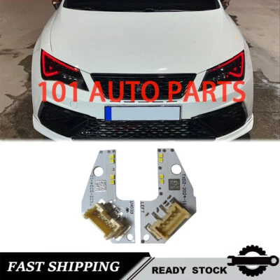 RED ANGEL EYE DRL LED BOARD FOR Seat Leon Cupra 2017 2018 2019 2020 HEADLIGHT - Image 1 of 2