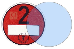 Pellicola di supporto trasparente per bollino ambientale/polveri sottili 82 mm, NUOVO - Foto 1 di 1