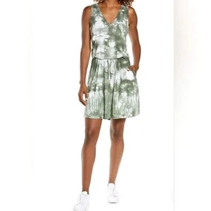 Sweaty Betty Tie-Dye Dress Large Pullover Green Summer Casual Festival Travel - Picture 1 of 10