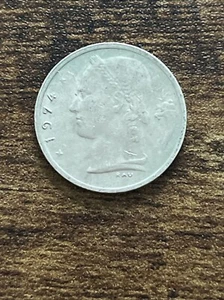 1974 Belgium 1 Franc Actual Coin TK7958* - Picture 1 of 3