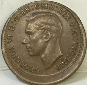 AUSTRALIA 1943 HALF PENNY " ERROR BROADSTRUCK " VERY SCARCE - Picture 1 of 2