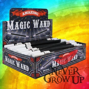 BULK - 26.5cm MAGICIANS MAGIC WIZARD WAND KID TOY PARTY BAG FILLER XMAS FUN - Picture 1 of 6