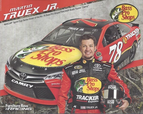 2016 MARTIN TRUEX JR "BASS PRO SHOP TOYOTA" #78 NASCAR SPRINT CUP  POSTCARD Cover