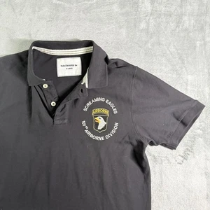 PARATROOPER Inc Screaming Eagles 101st Airborne Division Black Polo Shirt X Lrg - Picture 1 of 10