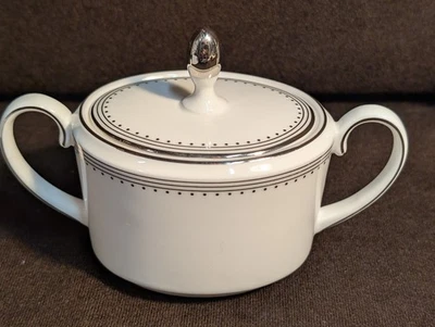 Wedgwood Vera Wang - Grosgrain - Azúcarero, Tapa y Crema - Excelente Estado Foto 1 de 4