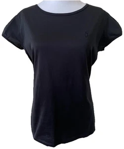 Ralph Lauren Sport Women's Size L Black Capped Sleeve Shirt - Picture 1 of 7