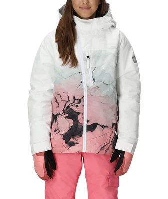 686 Hydra Insulated Jacket - Youth Girls - Large / Geranium Pink Colorblock - Image 1 of 4