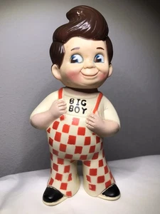 Figura de vinilo de goma plástica Big Boy Restaurants of America 1973 de colección banco 9" - Imagen 1 de 18