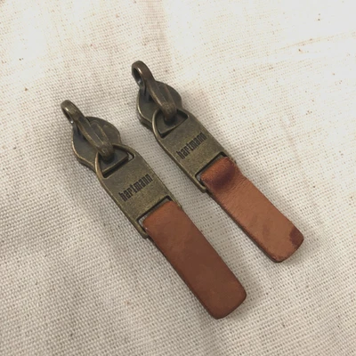 2 pares de orificios de cierre de cremallera de repuesto de cuero metálico Hartmann vintage Foto 1 de 3