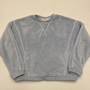 Athleta Girls Blue Feelin Great Plush Sweatshirt Youth Size Small (7) Soft Comfy - Picture 1 of 11