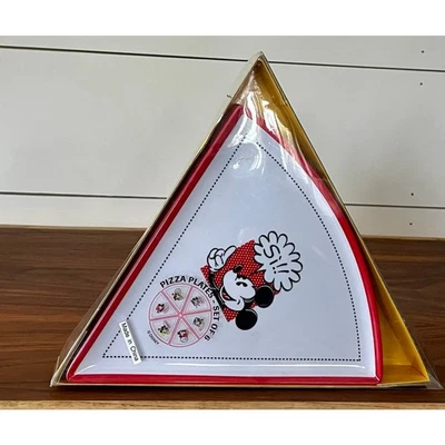 NUEVO EN CAJA Platos de pizza de plástico Walt Disney World Mickey Mouse y Minnie Mouse 6 Foto 1 de 4