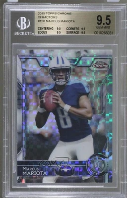 2015 Chrome Rookies Retail X-Fractor Marcus Mariota BGS 9.5 GEM MINT Rookie RC - Image 1 of 2