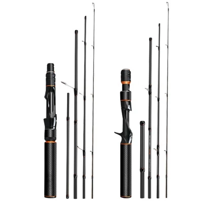 Carbon Fiber Rod Telescopic Fishing Rod Travel Casting Rod Compact Storage - Image 1 of 4