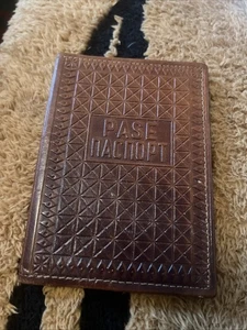 Vintage Leather USSR PASSPORT COVER-1970’s - Foto 1 di 4