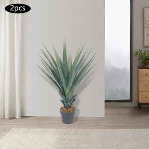 2 plantas de agave artificiales con púas, plantas de agave sintético de interior para porche delantero - Imagen 1 de 14