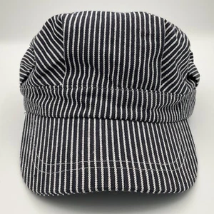 Vintage Engineer Railroad Cap Hat Hickory Stripe Conductor Cobra NOS - Picture 1 of 9