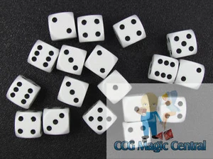 CHESSEX opaque 12mm SET OF 18 D6 WHITE-BLACK DICE MTG - Picture 1 of 2